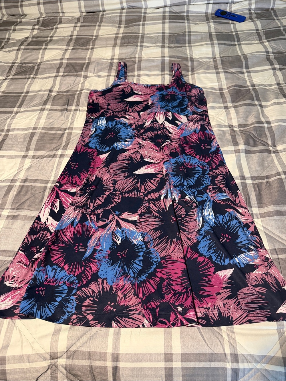 Columbia Navy Mini Dress with Pink & Blue Floral Print size M